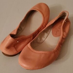 ANTONIO MELANI Leather Peach Ballet Flats, Size 8 1/2